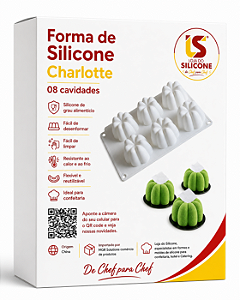 FORMA DE SILICONE PARA CHARLOTTE 08 CAVIDADES