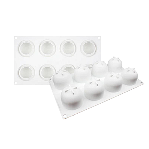 MOLDE DE SILICONE LARANJA OU TANGERINA 08 CAVIDADES
