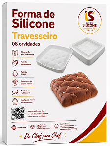 MOLDE DE SILICONE TRAVESSEIRO PARA DOCES FRÂNCES