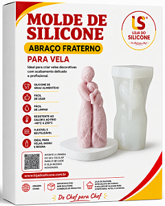 MOLDE DE SILICONE PARA VELA ABRAÇO FRATERNO