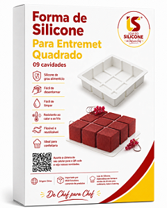 FORMA DE SILICONE PARA ENTREMET QUADRADO