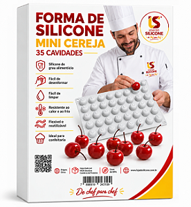 MOLDE DE SILICONE CEREJA 35 CAVIDADES