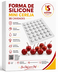 MOLDE DE SILICONE CEREJA 35 CAVIDADES