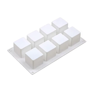 FORMA DE SILICONE CUBO 3D PARA SOBREMESAS E DOCES