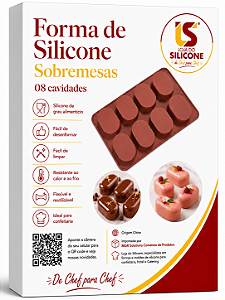 FORMA DE SILICONE OBLONGO 8 CAVIDADES