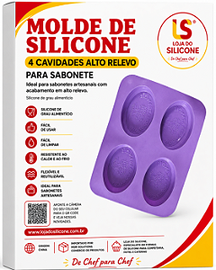 FORMA DE SILICONE PARA ELABORAÇÃO DE SABONETE