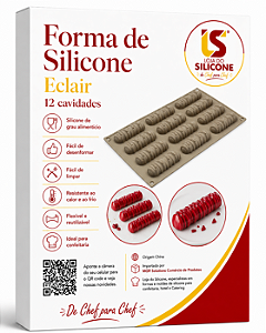 MOLDE DE SILICONE ECLAIR 12 CAVIDADES