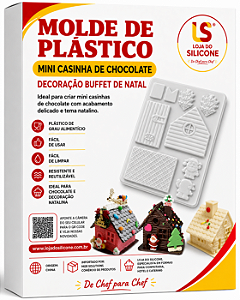 MOLDE PLÁSTICO PARA CASINHA DE CHOCOLATE DECOR
