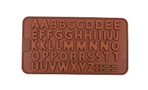 MOLDE DE SILICONE LETRAS DO ALFABETO PARA CHOCOLATE
