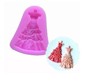 MOLDE DE SILICONE VESTIDO DE NOIVA PARA DECORAÇÃO
