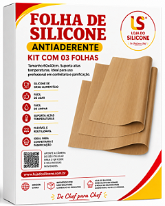 TAPETE DE SILICONE ANTIADERENTE KIT COM 03 FOLHAS EM PROMOÇÃO