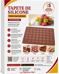 TAPETE DE SILICONE PARA MACARONS 48 CAVIDADES PROMOÇÃO