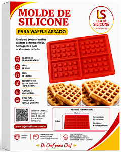 MOLDE DE SILICONE PARA WAFLLE PROMOÇÃO