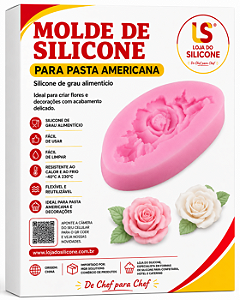 MOLDE DE SILICONE PARA DECORAÇÃO PASTA AMERICANA