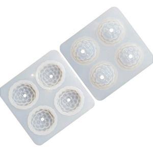 MOLDE DE SILICONE LICHIA 3D 4 CAVIDADES CONJUNTO COM 2 PEÇAS