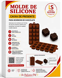 MOLDE DE SILICONE CAIXA DE PRESENTE