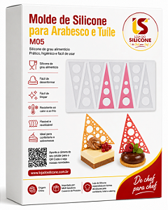 MOLDE DE SILICONE PARA ARABESCO DE CHOCOLATE