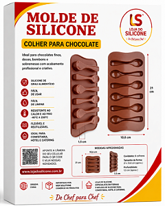 MOLDE DE SILICONE PARA CHOCOLATE COLHER