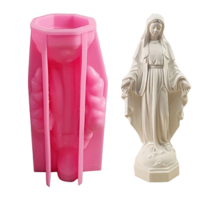 MOLDE DE SILICONE PARA GESSO IMAGEM VIRGEM MARIA