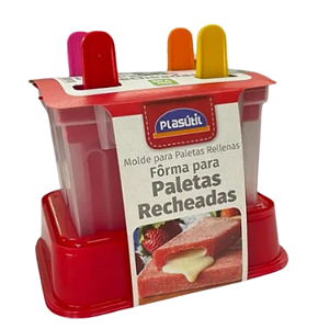 FORMAS DE PICOLÉ PALETA MEXICANA RECHEADA 4 CAVIDADES