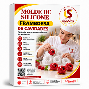 FORMA DE SILICONE FRAMBOESA 06 CAVIDADES PARA SOBREMESAS