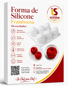 FORMA DE SILICONE FRAMBOESA 06 CAVIDADES PARA SOBREMESAS
