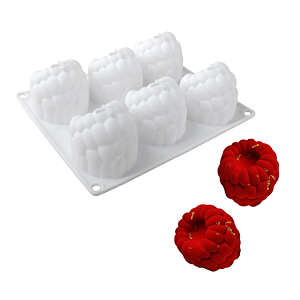 FORMA DE SILICONE FRAMBOESA 06 CAVIDADES PARA SOBREMESAS