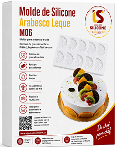 MOLDE SILICONE PARA ARABESCOS DE CHOCOLATE LEQUE