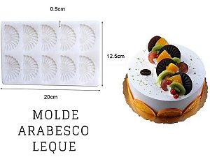 MOLDE SILICONE PARA ARABESCOS DE CHOCOLATE LEQUE