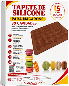 TAPETE DE SILICONE PARA MACARONS 30 CAVIDADES