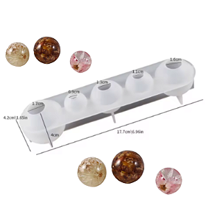 MOLDE DE SILICONE ESFERA 3D PARA RESINA