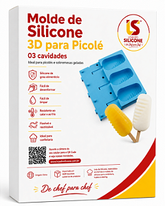 MOLDE SILICONE PICOLÉ PARA DOCES E SOBREMESAS