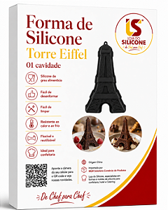 FORMA E MOLDE DE SILICONE TORRE EIFFEL