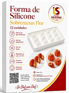 MOLDE E FORMA SILICONE PARA SOBREMESAS (FLOR)