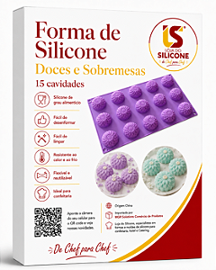 FORMA DE SILICONE PARA DOCES E SOBREMESAS