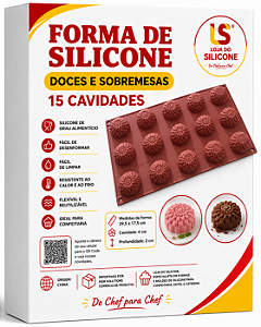 FORMA DE SILICONE PARA DOCES E SOBREMESAS