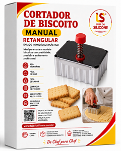 CORTADOR DE BISCOITO INOX RETANGULAR COM EJETOR