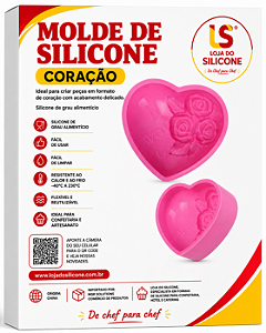 MOLDE DE SILICONE CORAÇÃO PARA SABONETE