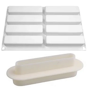 KIT FORMA DE SILICONE PARA ÉCLAIR E CORTADOR