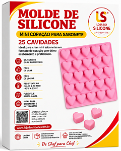 FORMA DE SILICONE CORAÇÃO PARA SABONETE 20 CVDS