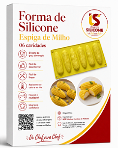 FORMA DE SILICONE ANTIADERENTE ESPIGA DE MILHO