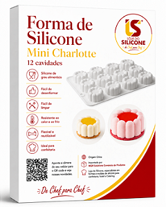 FORMA DE SILICONE MINI CHARLOTTE 12 CAVIDADES
