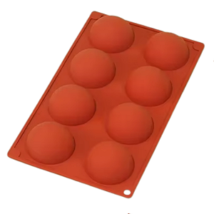MOLDE DE SILICONE SEMIESFERA 8 CAVIDADES