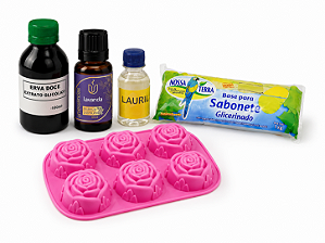 KIT 01 SABOARIA PARA INICANTE FORMA GLICERINA ESSENCIA E LAURIL