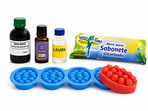 KIT 02 SABOARIA PARA INICANTE FORMA GLICERINA ESSENCIA E LAURIL