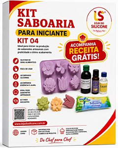 KIT 04 SABOARIA PARA INICANTE FORMA GLICERINA ESSENCIA E LAURIL