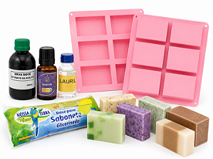 KIT 07 SABOARIA PARA INICANTE FORMA GLICERINA ESSENCIA E LAURIL