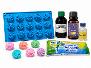 KIT 13 SABOARIA PARA INICANTE FORMA GLICERINA ESSENCIA E LAURIL