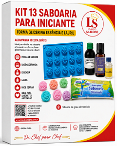 KIT 13 SABOARIA PARA INICANTE FORMA GLICERINA ESSENCIA E LAURIL
