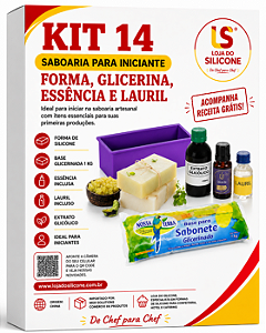 KIT 14 SABOARIA PARA INICANTE FORMA GLICERINA ESSENCIA E LAURIL